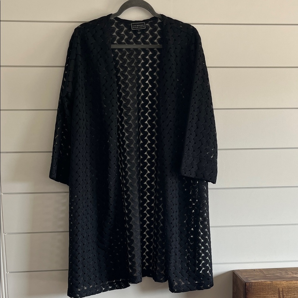 G by Giuliana Black Lace Cardigan